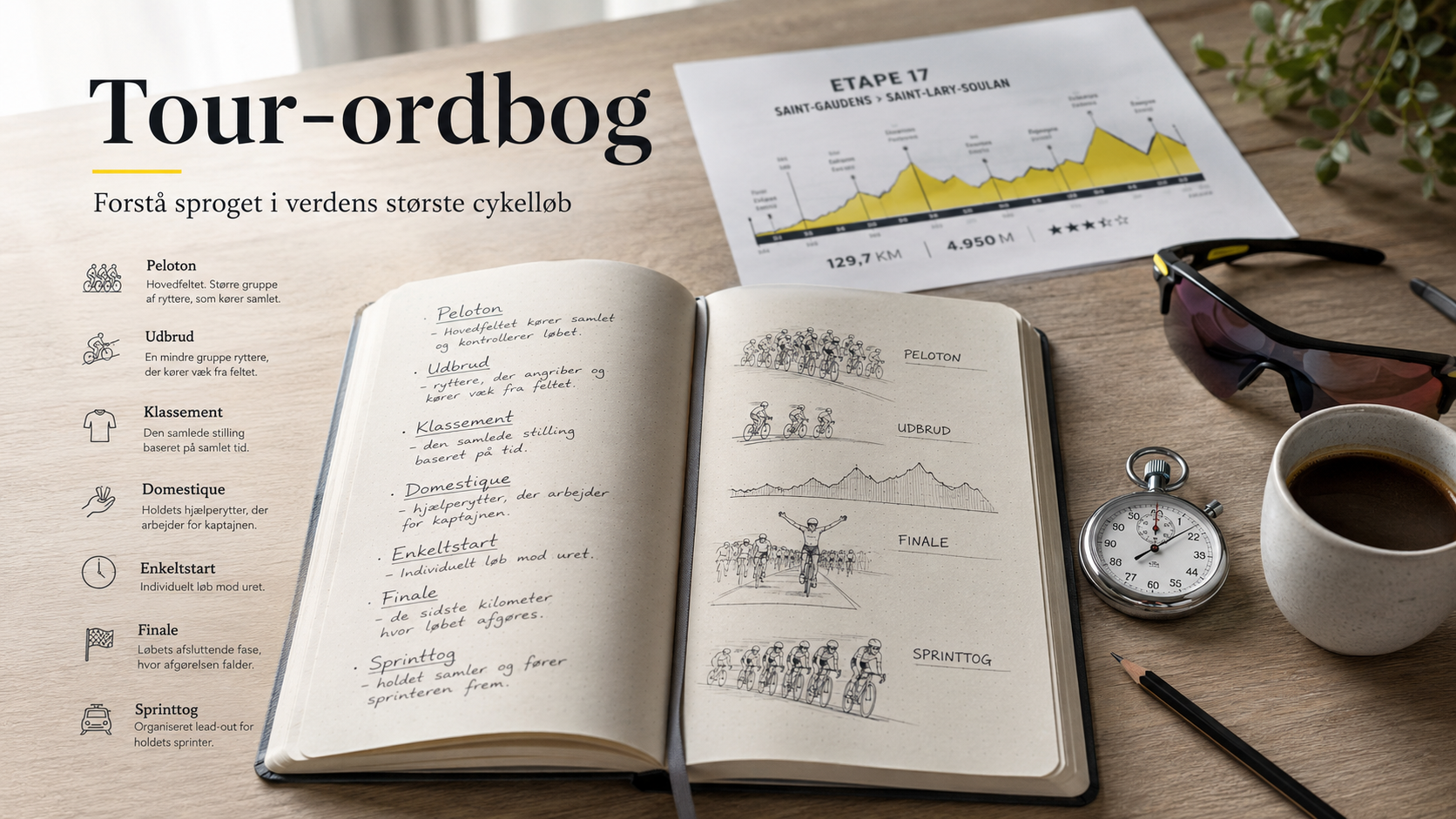Tour-ordbog i Bookmaker.dk Tour de France 2026 universet