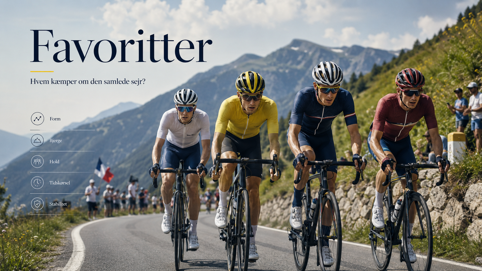 Favoritter i Bookmaker.dk Tour de France 2026 universet